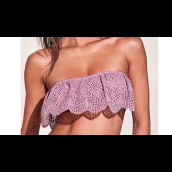 Victoria’s Secret lavender bandeau lace top - Picture 1 of 3